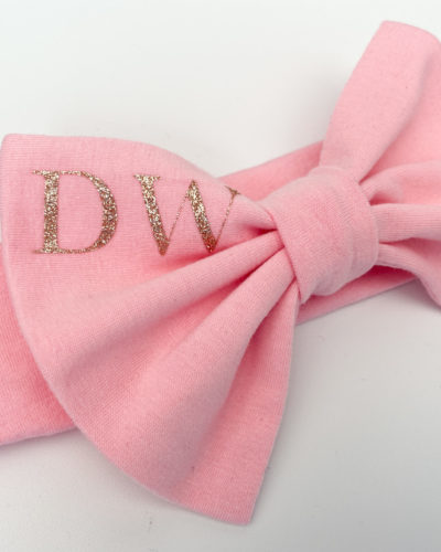 Itty Bitty Pink Personalised Bow Headband