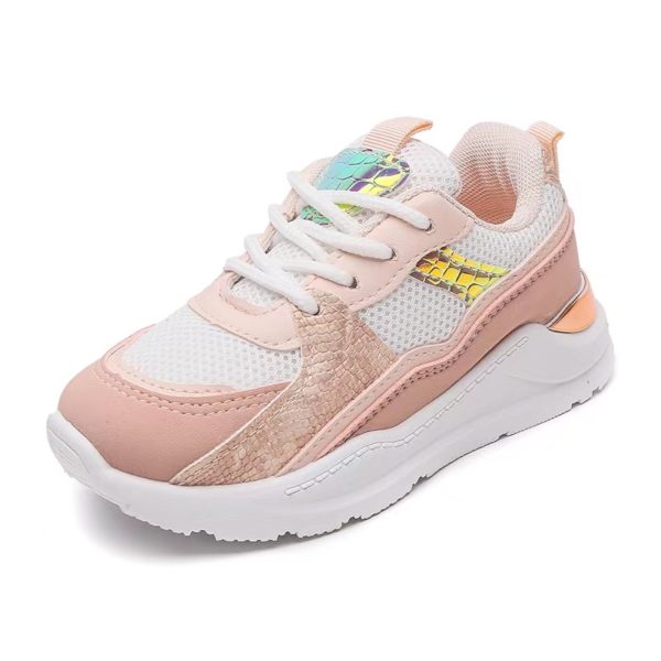 Itty Bitty Rose Gold Snakeskin & Crocodile Trainers