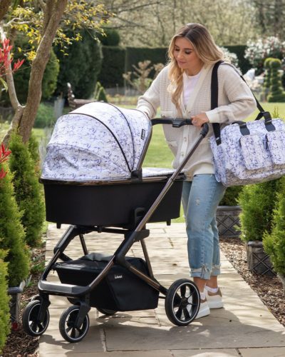 Dani Dyer Metallic Navy Marble Belgravia Travel System