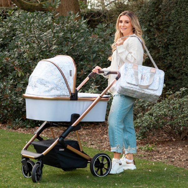 Dani Dyer Rose Gold Marble Travel System