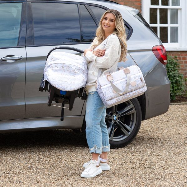 Dani Dyer Rose Gold Marble Travel System