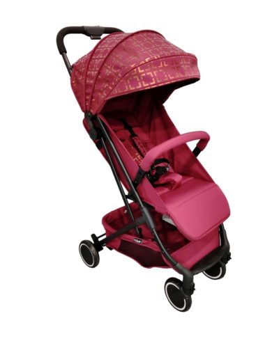 Snooki Burgundy Gold Compact Stroller