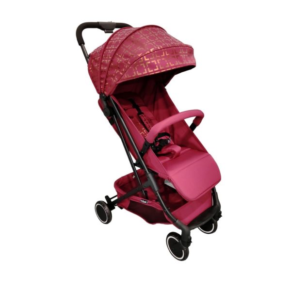 Snooki Burgundy Gold Compact Stroller