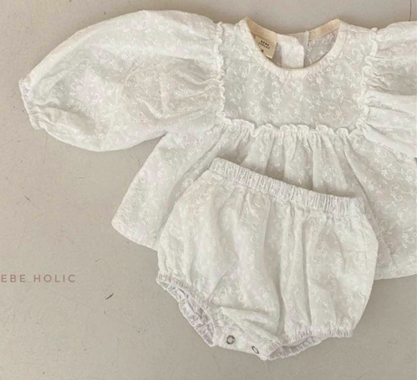 Itty Bitty Limited Collection White Puff Sleeve Set - Image 2