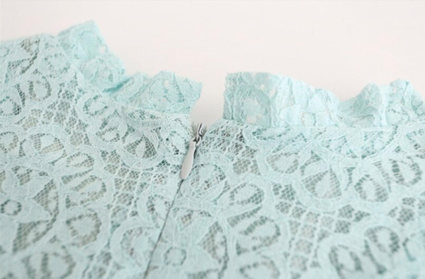 Itty Bitty Limited Collection Lace Pom Pom Trim Dress - Image 3