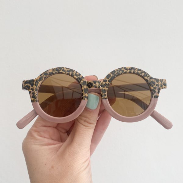 Itty Bitty Animal Print & Dark Pink Sunglasses