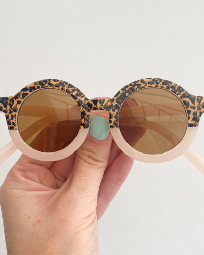 Itty Bitty Animal Print & Blush Sunglasses