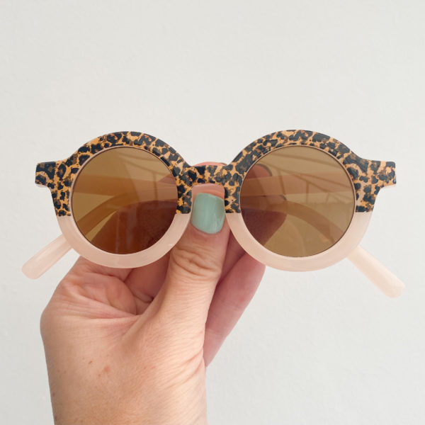 Itty Bitty Animal Print & Blush Sunglasses
