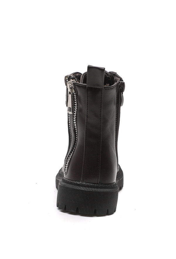 Itty Bitty Autumn Brown Double Zip Boots