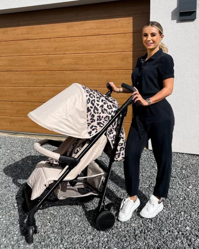 Dani Dyer MB51 Fawn Leopard Lightweight Stroller