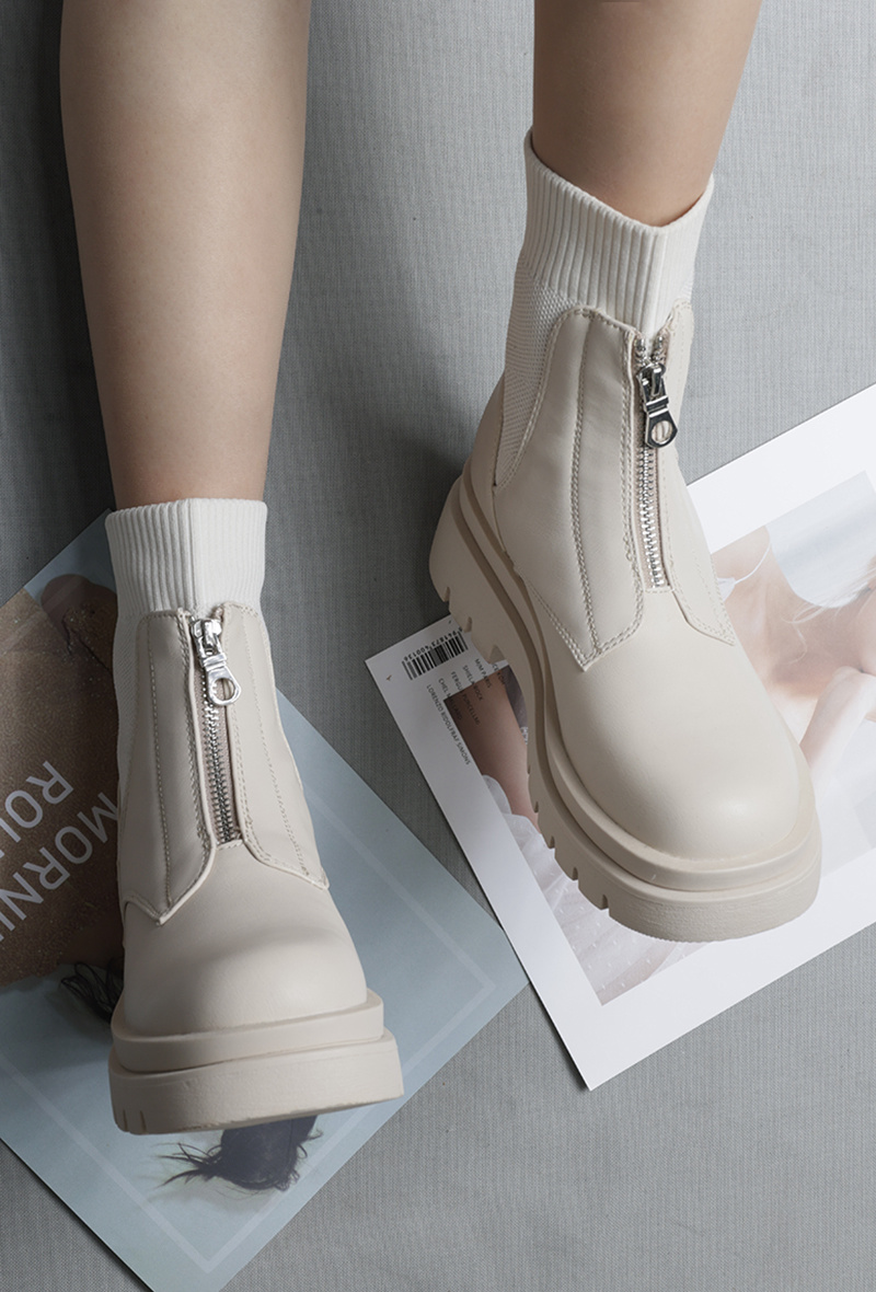 Ankle boots on sale with front zip