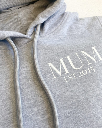 Itty Bitty Women's Personalised Grey Parent Date Hoodie