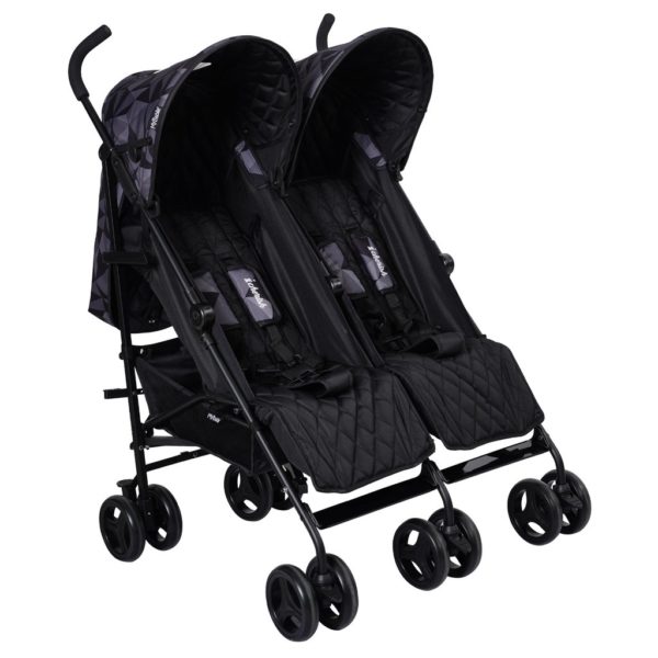 Dani Dyer Black Geometric Double Stroller