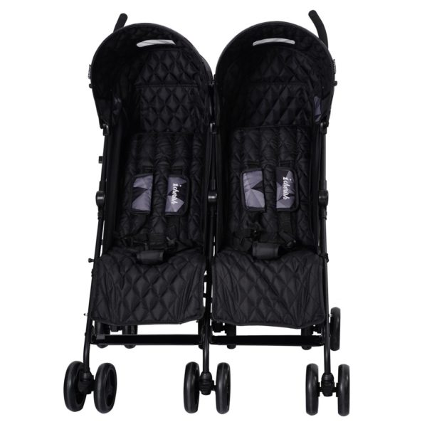 Dani Dyer Black Geometric Double Stroller