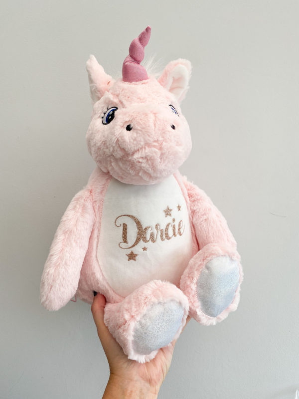 Itty Bitty Personalised Unicorn Teddy/Pyjama Case - Image 3