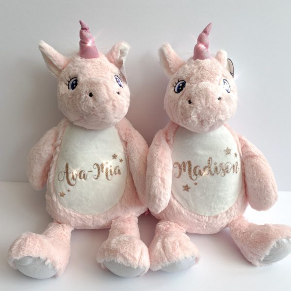 Itty Bitty Personalised Unicorn Teddy/Pyjama Case