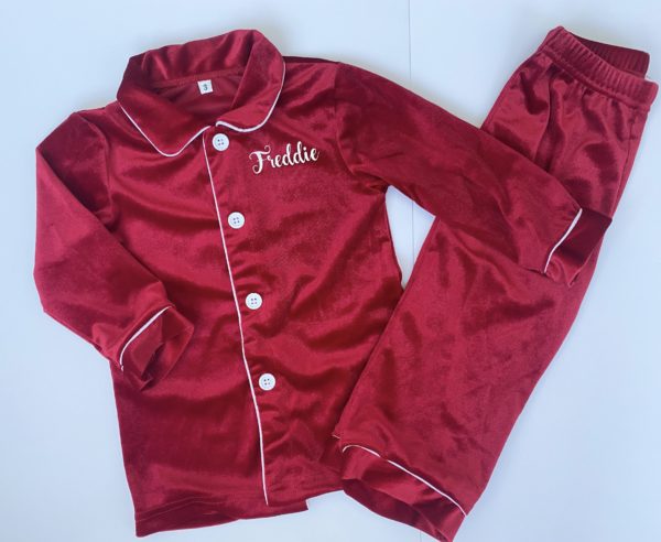 Itty Bitty Red Velvet Christmas Eve PJ'S - Image 2