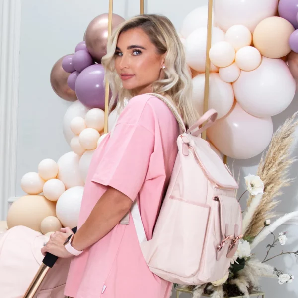 Billie Faiers Rose Gold Blush Backpack Changing Bag