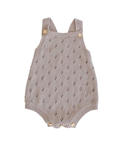 Itty Bitty Grey Knitted Romper