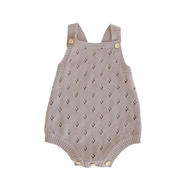 Itty Bitty Grey Knitted Romper