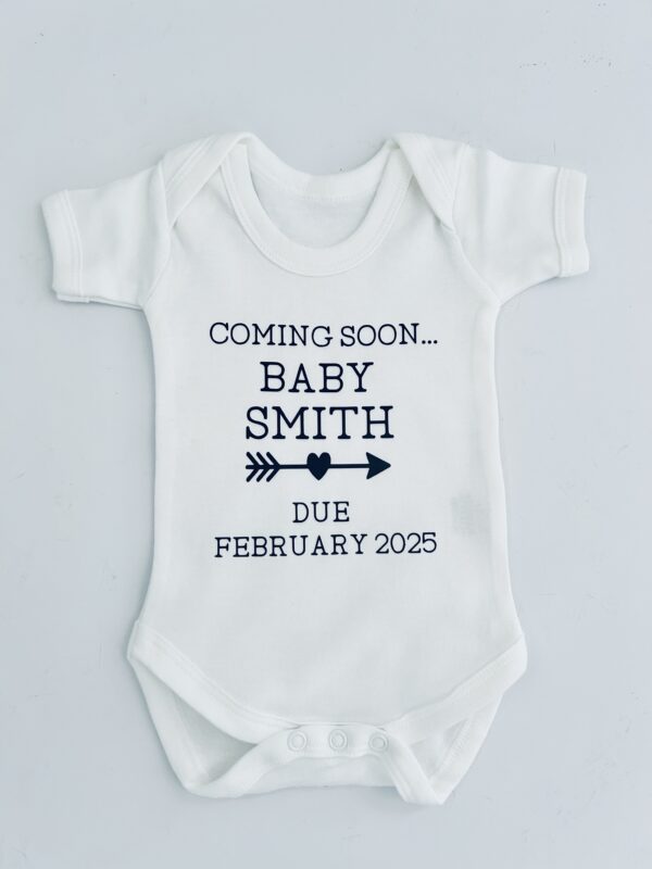 Itty Bitty Personalised Baby Announcement Romper