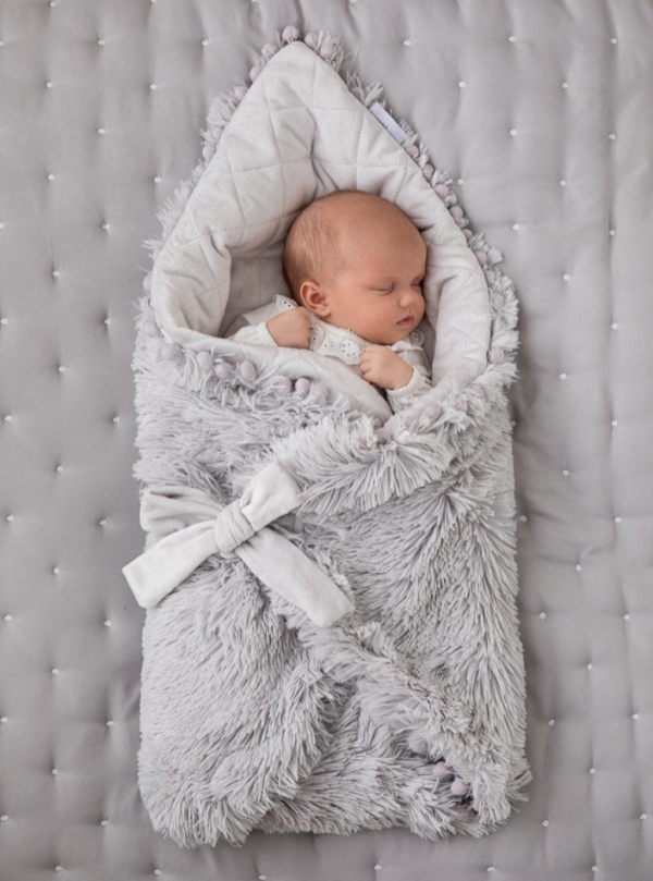 BIZZI GROWIN BABY BLANKET - WHISPER GREY - KOOCHIWRAP
