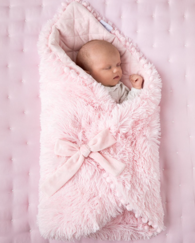 BIZZI GROWIN BABY BLANKET - BLUSH PINK - KOOCHIWRAP