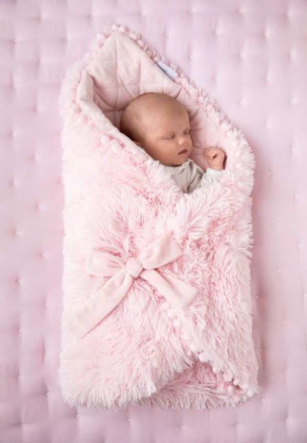 BIZZI GROWIN BABY BLANKET - BLUSH PINK - KOOCHIWRAP