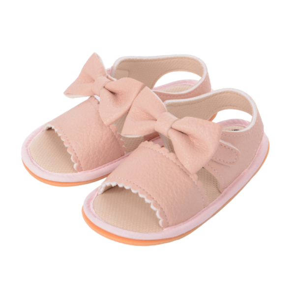 Itty Bitty Pink Summer Bow Sandals