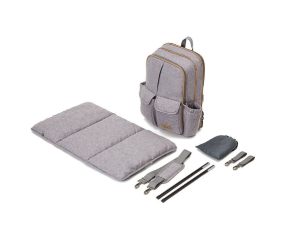 BIZZI GROWIN BABY TRAVEL CRIB CHANGING RUCSAC - WINDSOR GREY - RUCPOD ® - Image 8