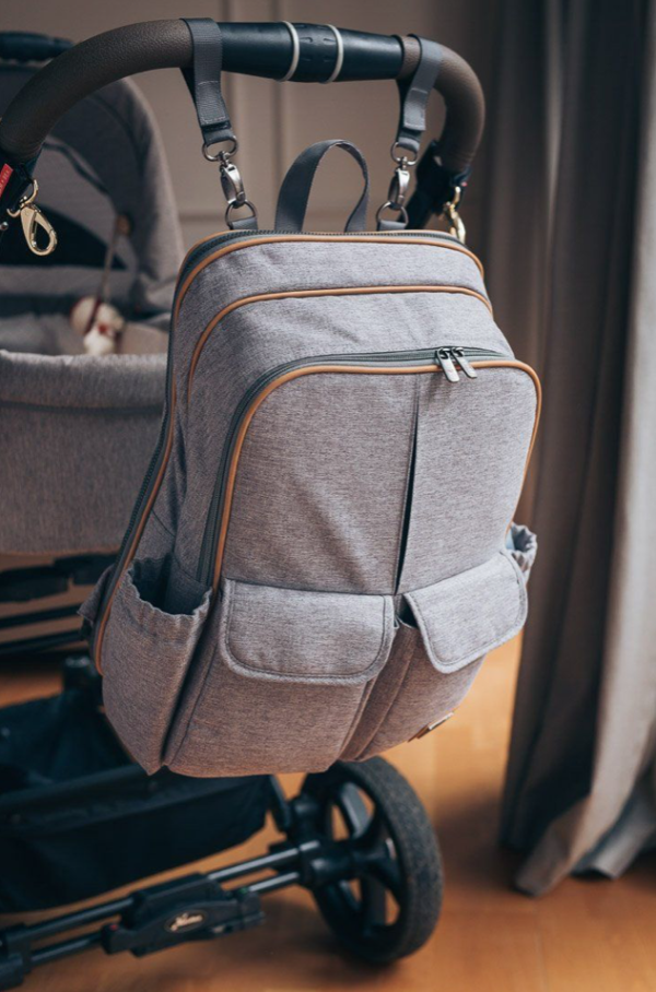 BIZZI GROWIN BABY TRAVEL CRIB CHANGING RUCSAC - WINDSOR GREY - RUCPOD ® - Image 2