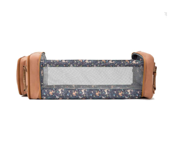 BIZZI GROWIN BABY TRAVEL CRIB CHANGING RUCSAC - VEGAN LEATHER PORCINI - RUCPOD ® - Image 2