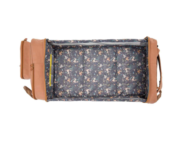 BIZZI GROWIN BABY TRAVEL CRIB CHANGING RUCSAC - VEGAN LEATHER PORCINI - RUCPOD ® - Image 4