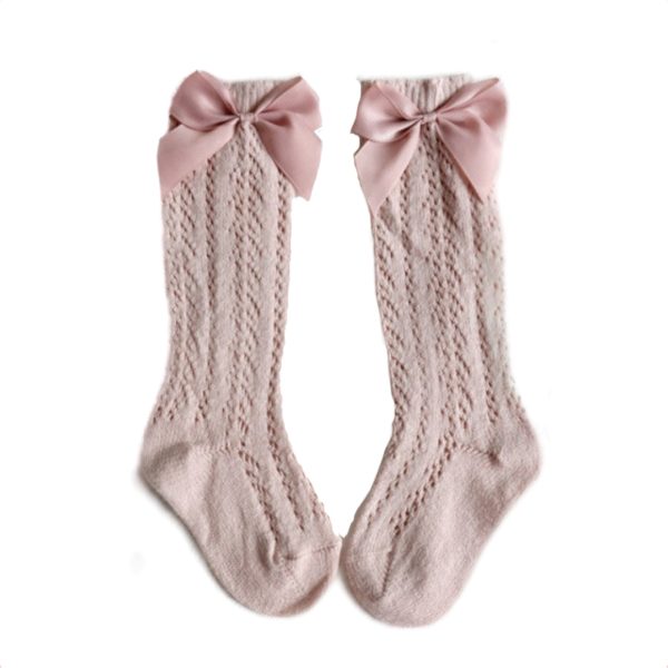 Itty Bitty Pink Knee High Bow Socks
