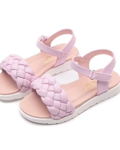 Itty Bitty Purple Weave Strap Sandals