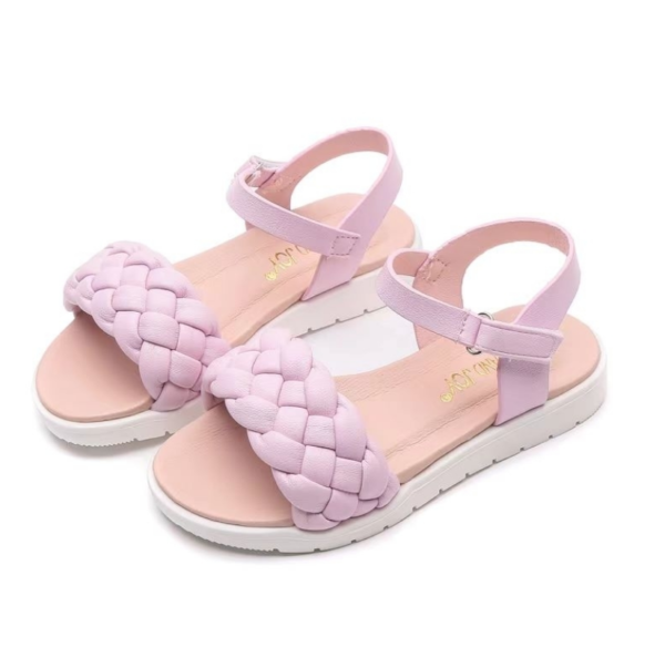 Itty Bitty Purple Weave Strap Sandals