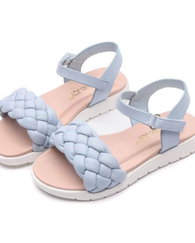 Itty Bitty Blue Weave Strap Sandals