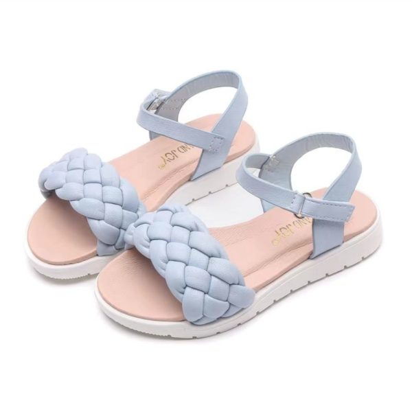 Itty Bitty Blue Weave Strap Sandals
