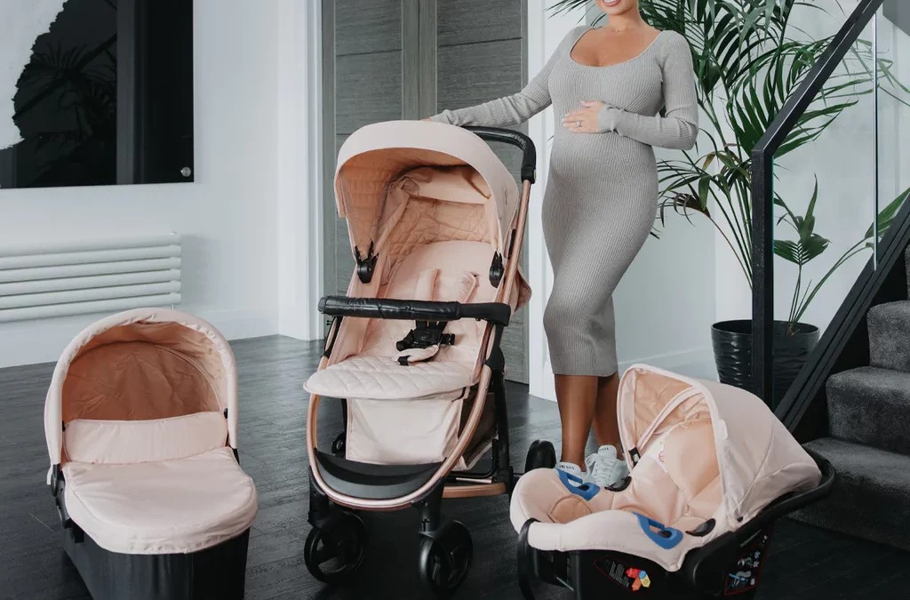 My Babiie Billie Faiers MB200+ Rose Gold and Blush Pink Travel System