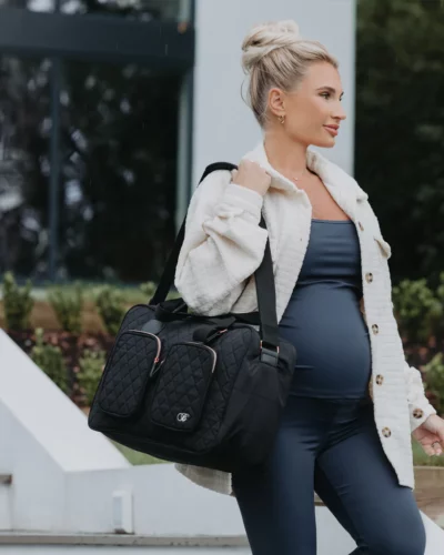 Billie Faiers Black Quilted Deluxe Changing Bag