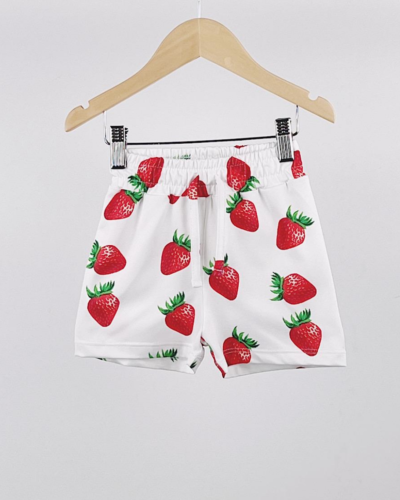 Itty Bitty Strawberry Print Swimming Trunks