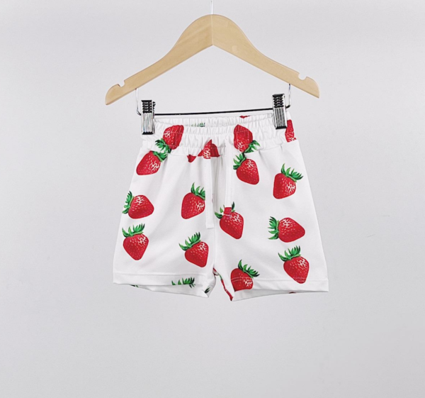 Itty Bitty Strawberry Print Swimming Trunks