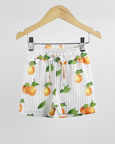 Itty Bitty Orange Print Swimming Shorts