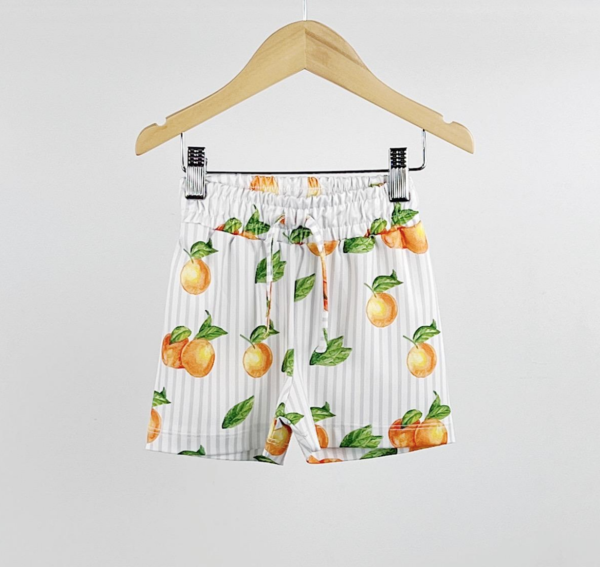 Itty Bitty Orange Print Swimming Shorts
