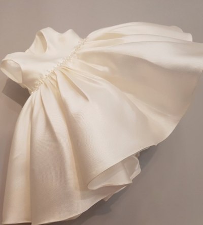 Itty Bitty Cream Embellished Waist Dress