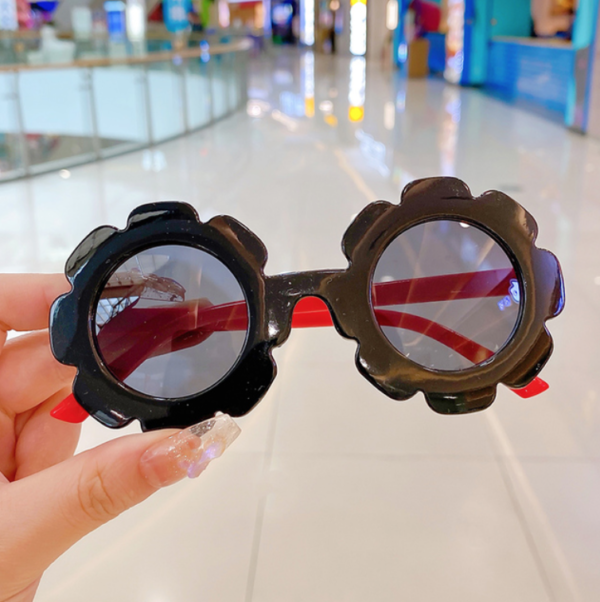 Itty Bitty Black Flower Sunglasses