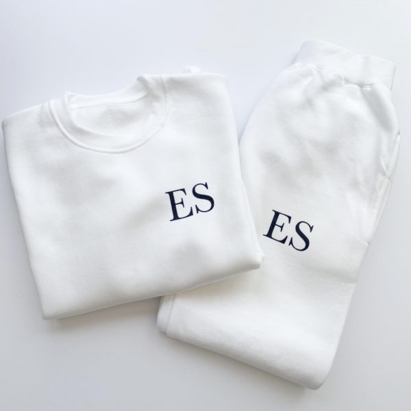 Itty Bitty White & Black Sparkle Personalised Tracksuit - Image 3