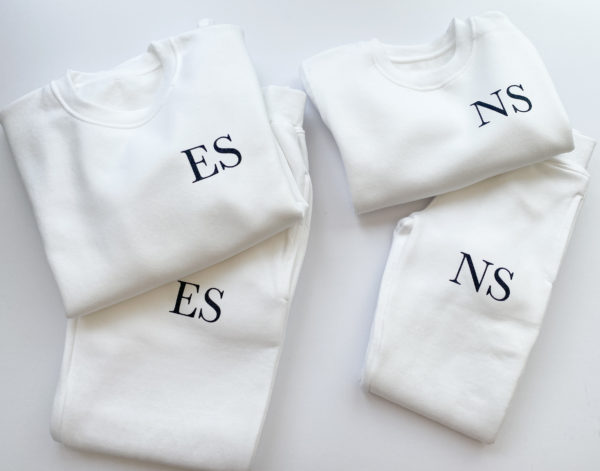 Itty Bitty White & Black Sparkle Personalised Tracksuit - Image 4