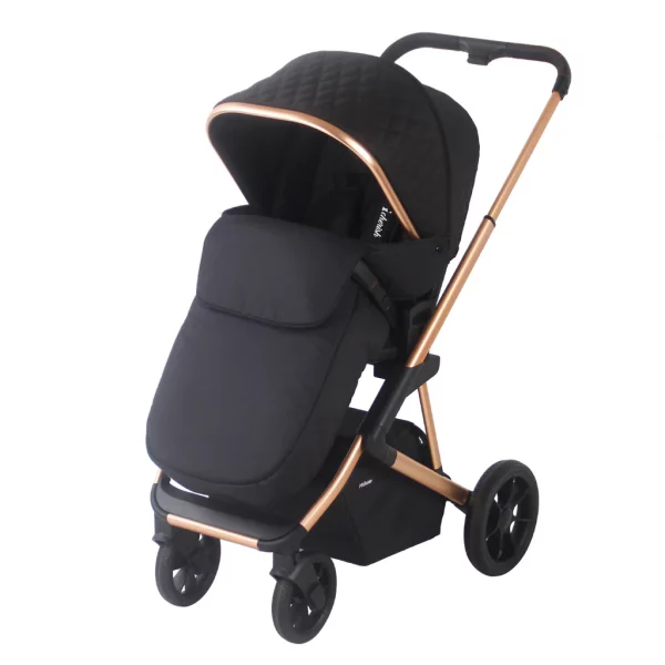 My Babiie Dani Dyer Quilted Black and Rose Gold Belgravia Travel System
