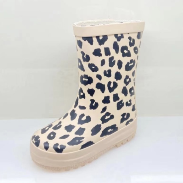 Itty Bitty Beige Leopard Welly Boots | Itty Bitty